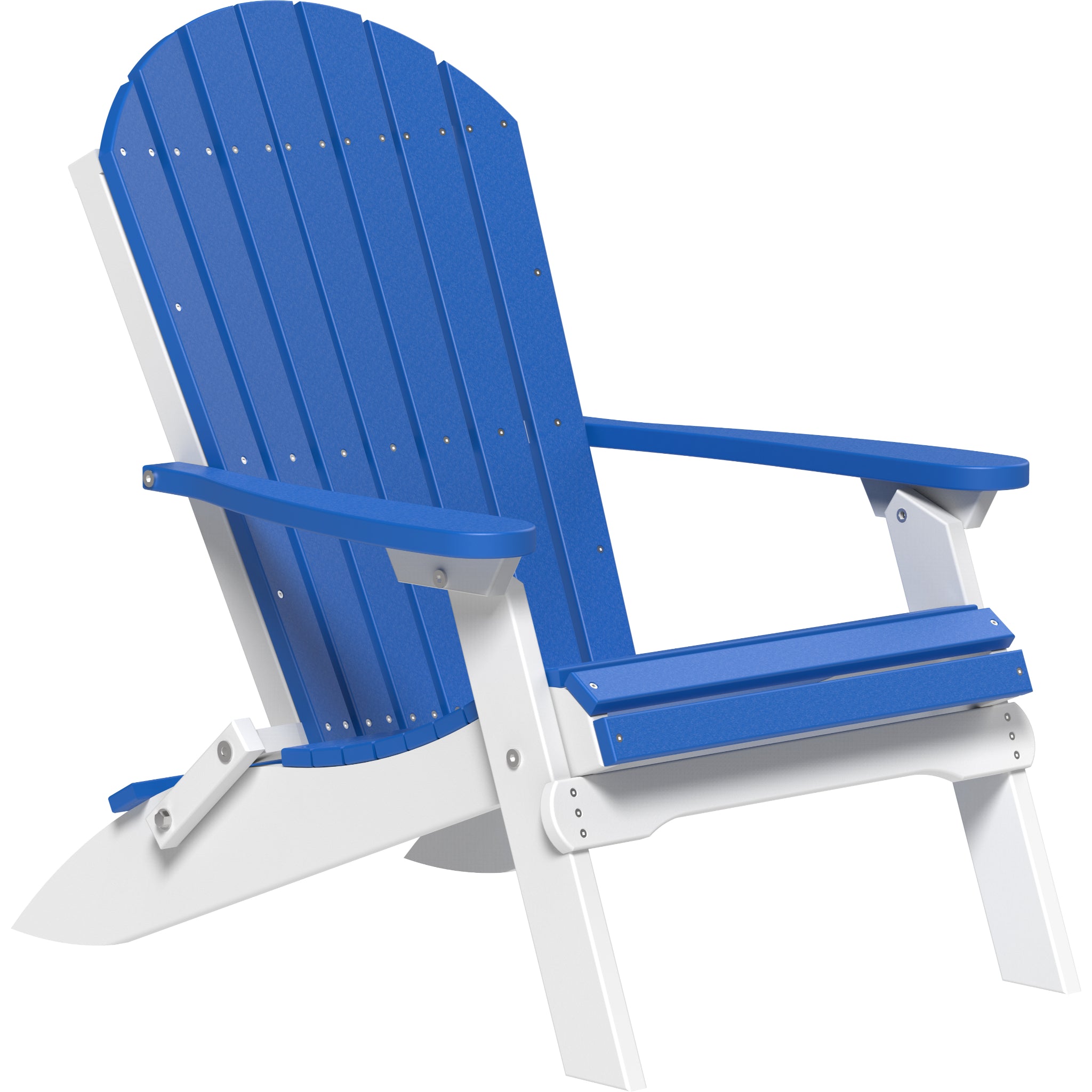 LuxCraft Folding Adirondack Chair – Outdoor Poly Folding Lounge Chair (PFAC)