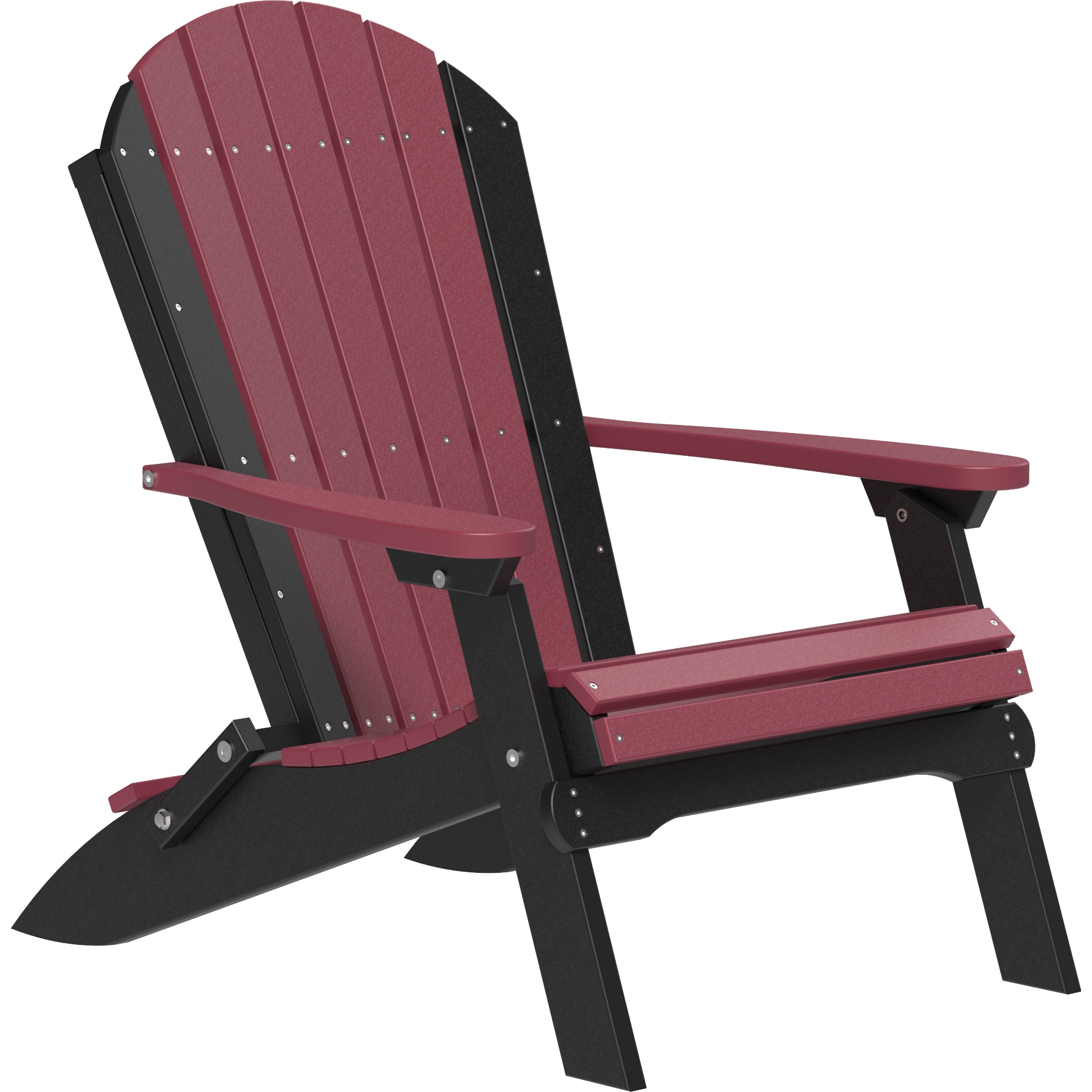 LuxCraft Folding Adirondack Chair – Outdoor Poly Folding Lounge Chair (PFAC)