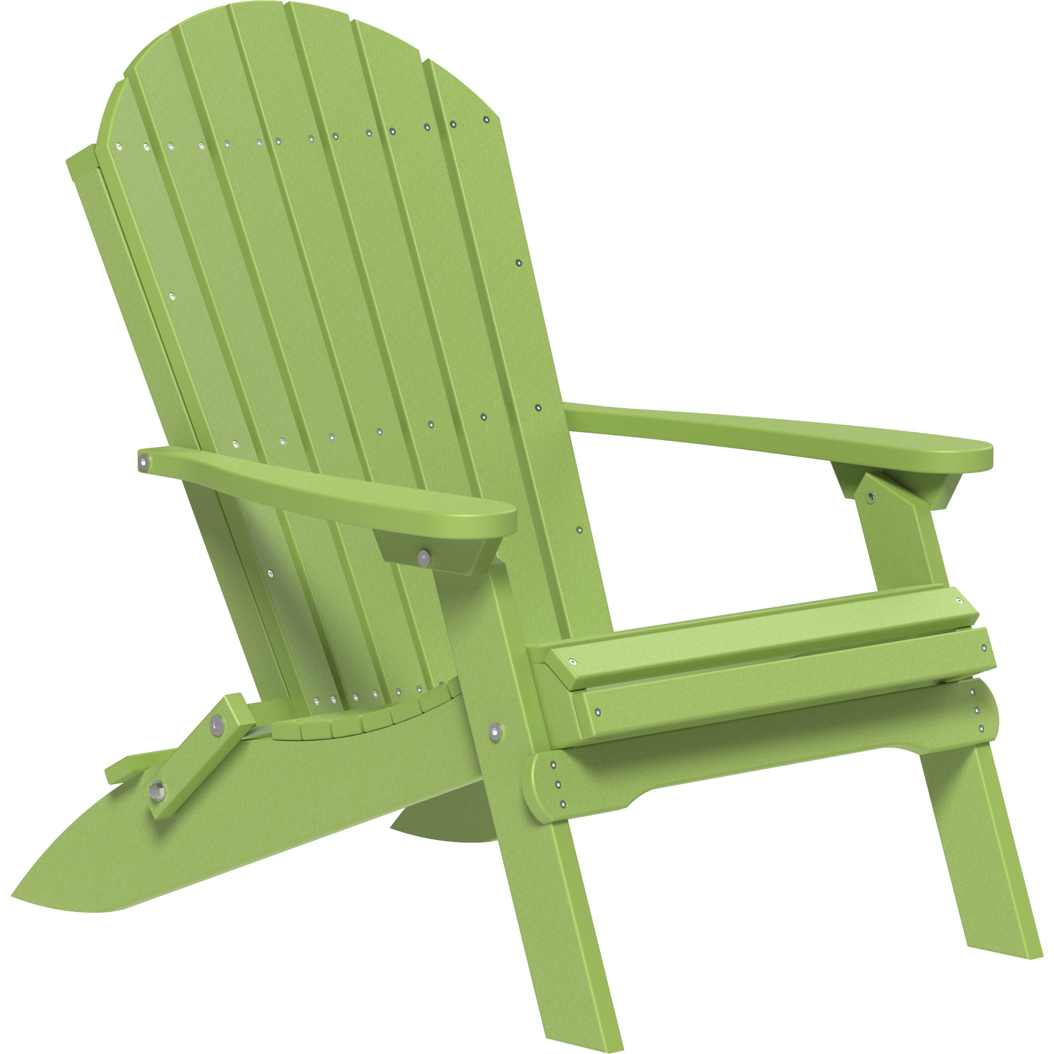 LuxCraft Folding Adirondack Chair – Outdoor Poly Folding Lounge Chair (PFAC)