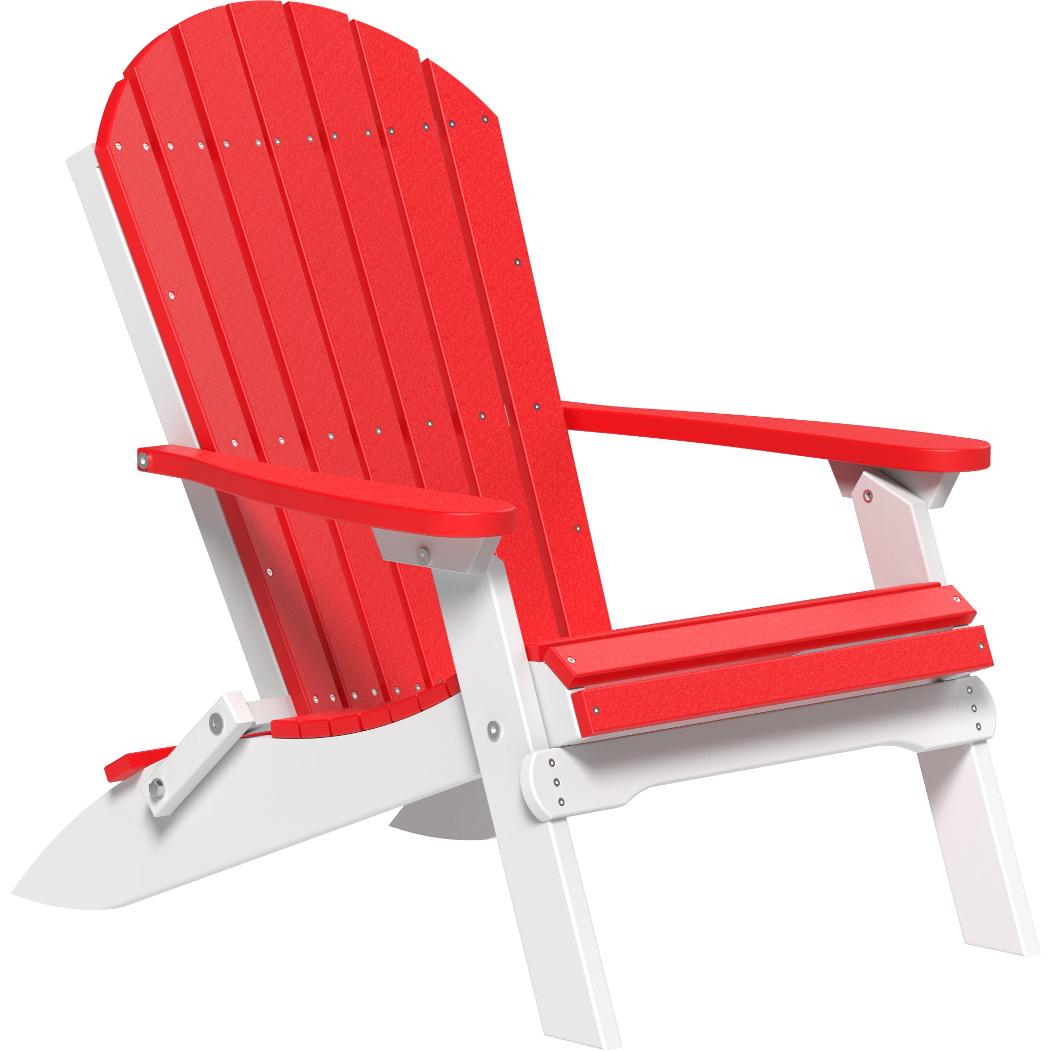 LuxCraft Folding Adirondack Chair – Outdoor Poly Folding Lounge Chair (PFAC)