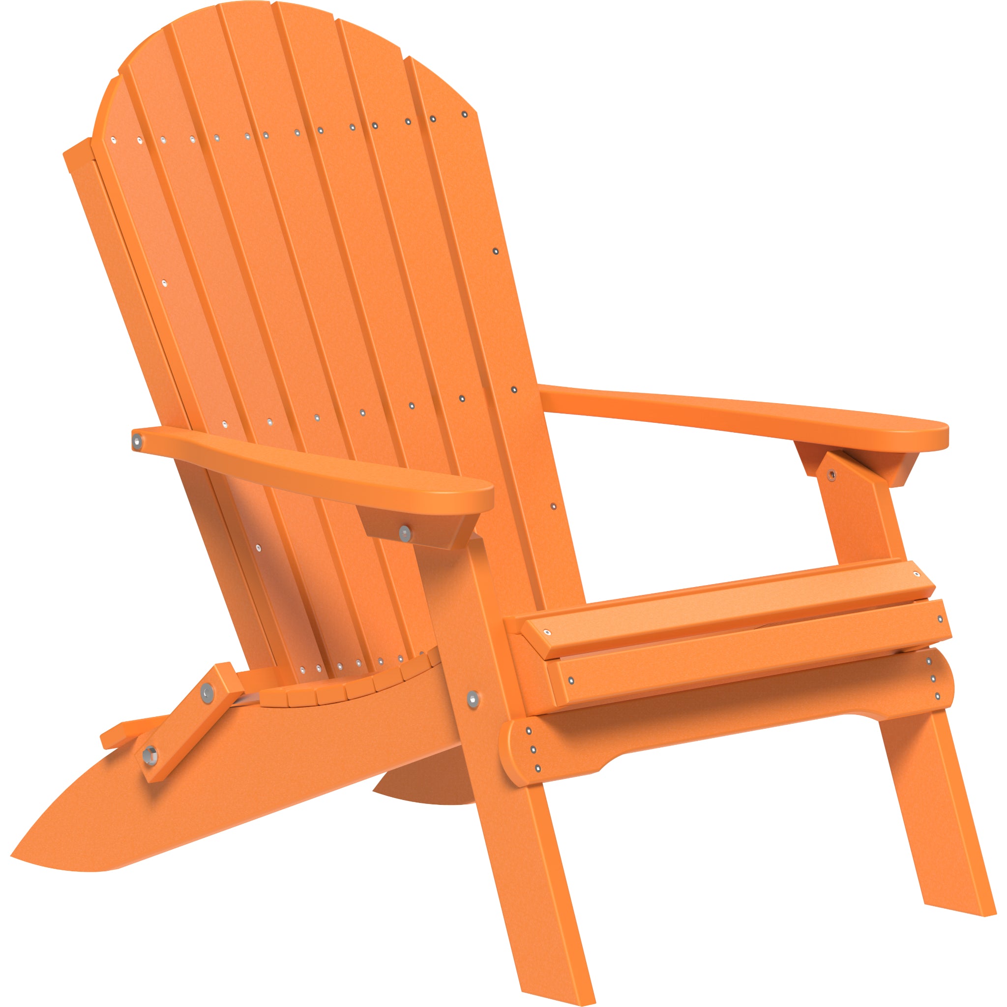 LuxCraft Folding Adirondack Chair – Outdoor Poly Folding Lounge Chair (PFAC)