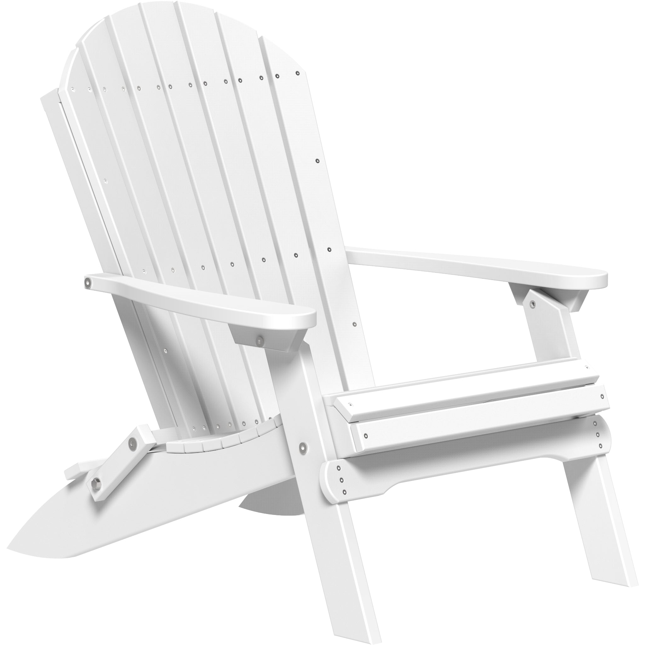 LuxCraft Folding Adirondack Chair – Outdoor Poly Folding Lounge Chair (PFAC)