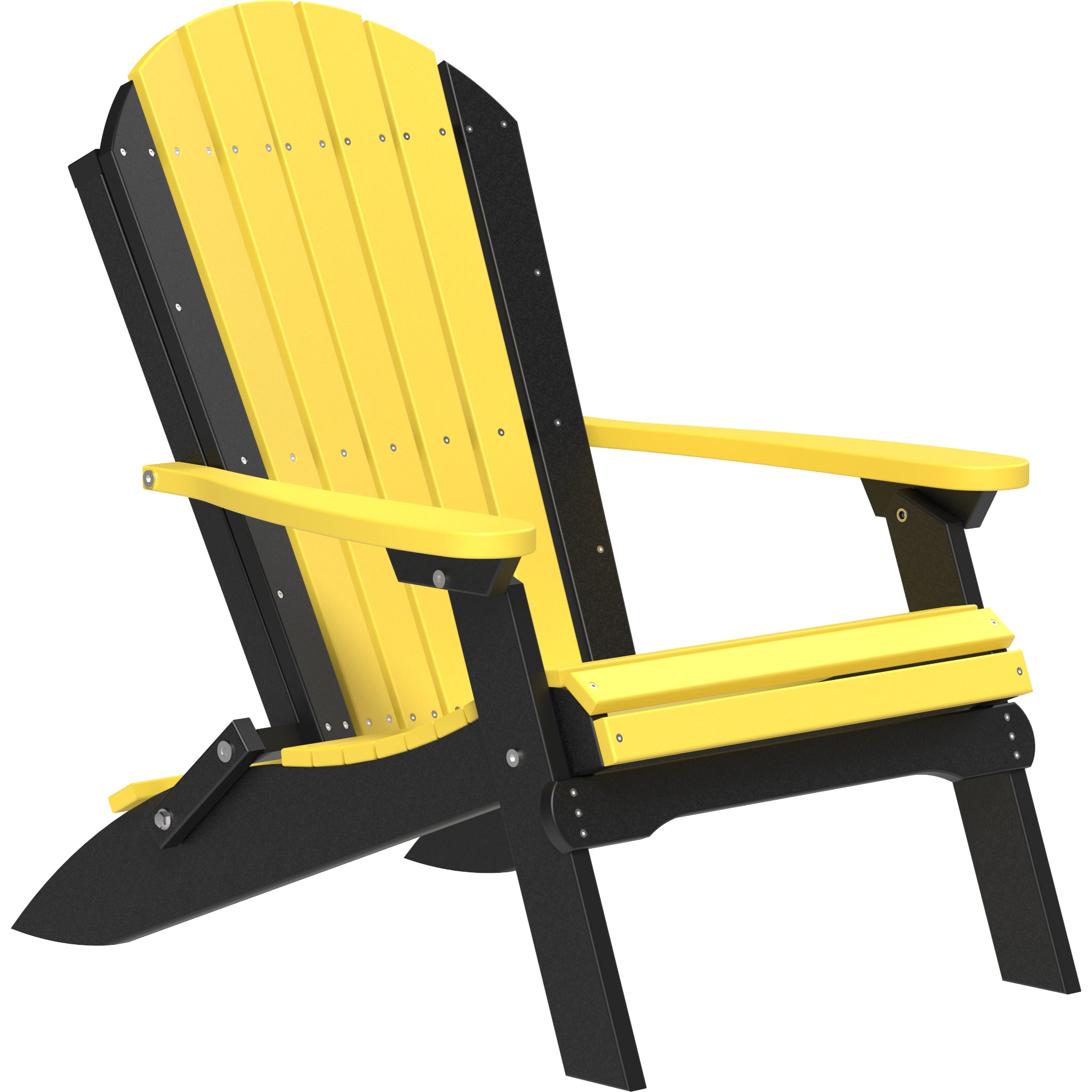 LuxCraft Folding Adirondack Chair – Outdoor Poly Folding Lounge Chair (PFAC)