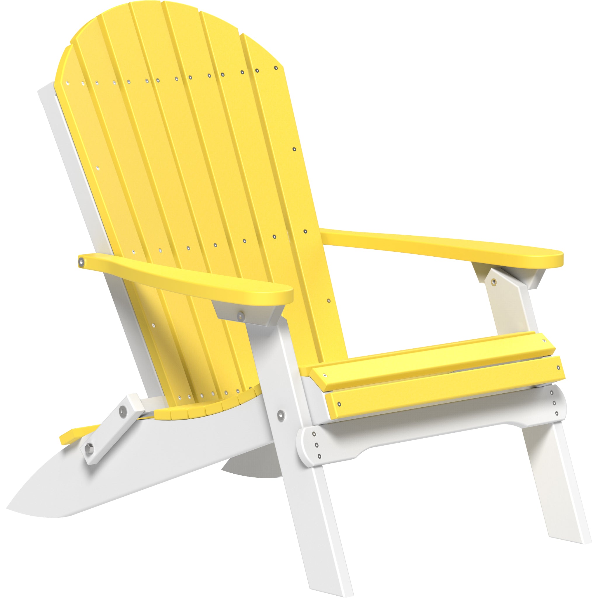 LuxCraft Folding Adirondack Chair – Outdoor Poly Folding Lounge Chair (PFAC)