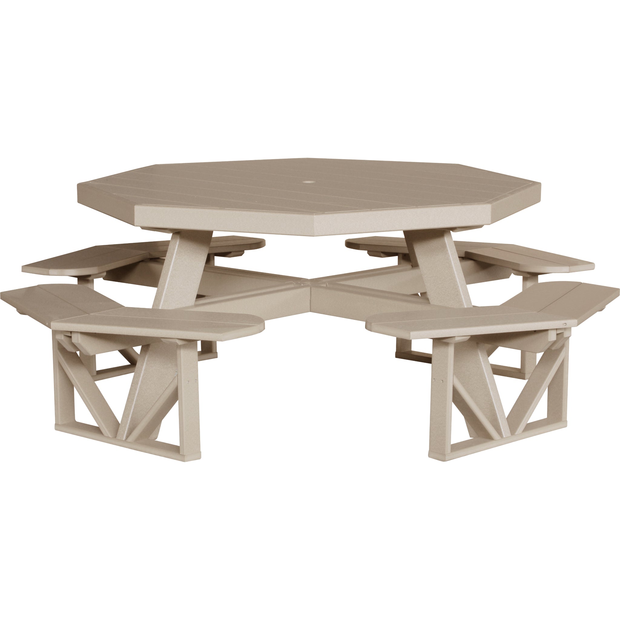 LuxCraft Octagon Picnic Table – Outdoor Poly Patio Picnic Table (POPT)