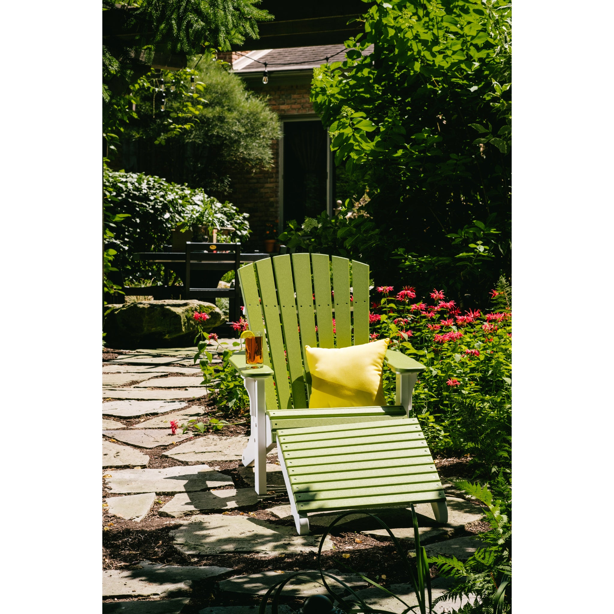 LuxCraft Deluxe Adirondack Chair – Outdoor Poly Lounge Chair (PDAC)