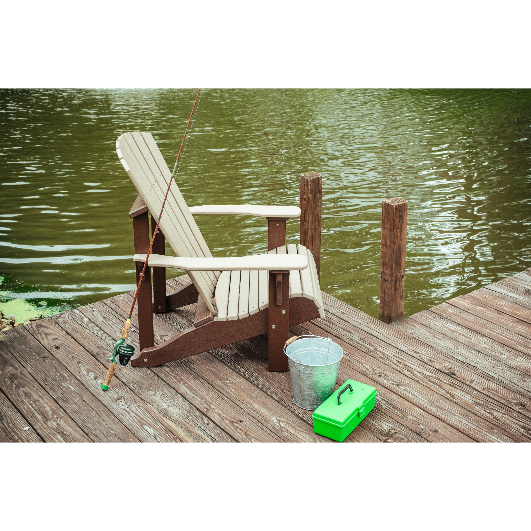 LuxCraft Deluxe Adirondack Chair – Outdoor Poly Lounge Chair (PDAC)
