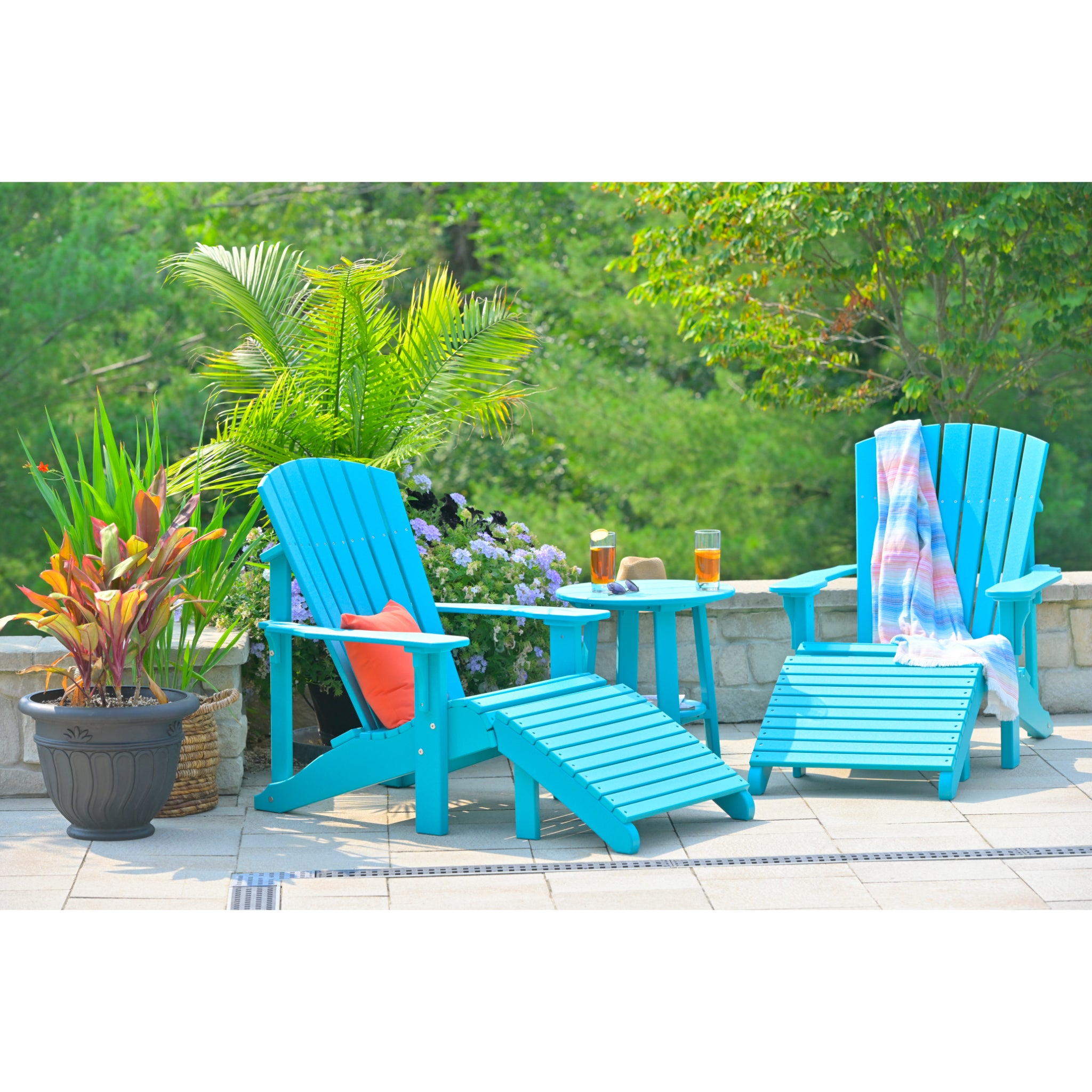 LuxCraft Deluxe Adirondack Chair – Outdoor Poly Lounge Chair (PDAC)