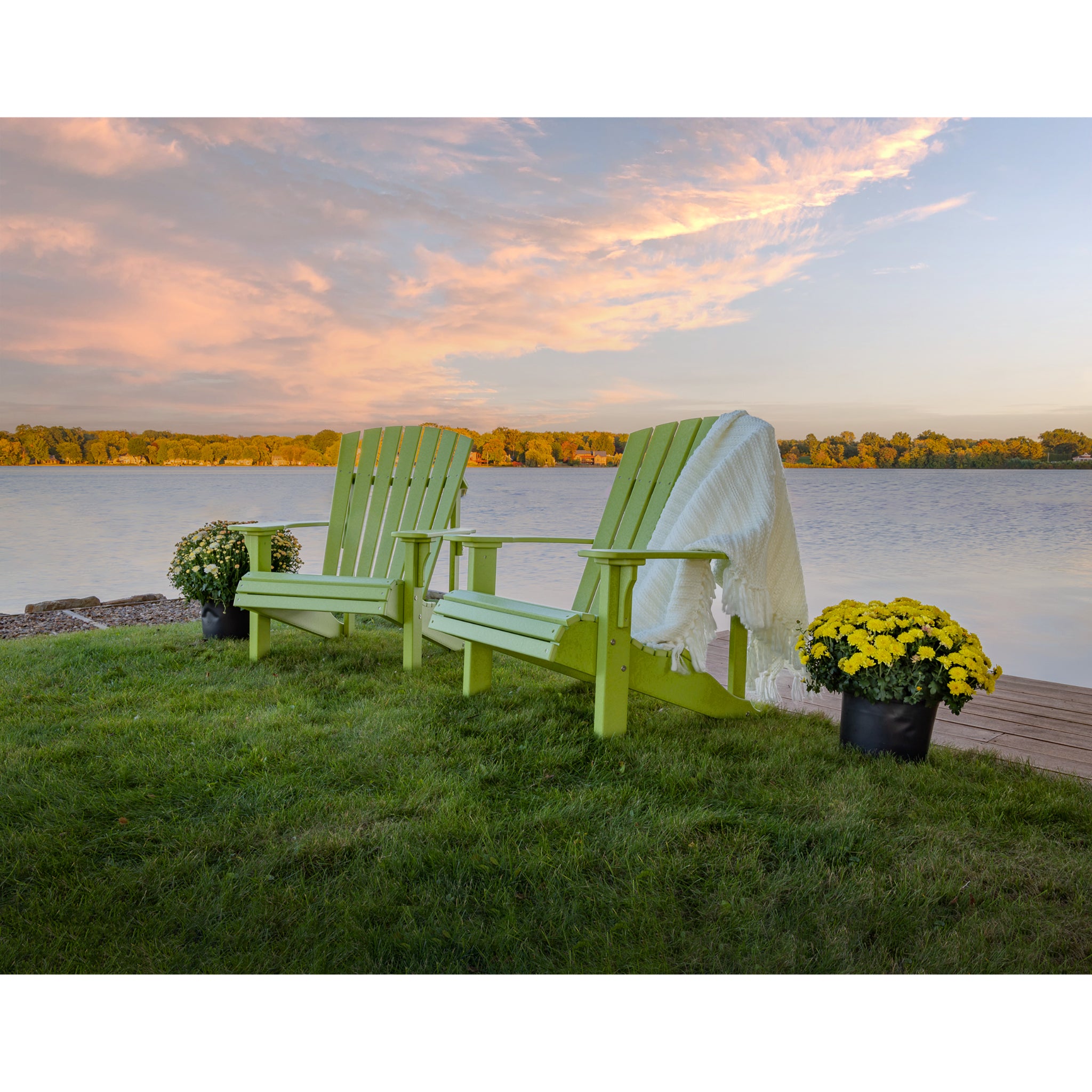 LuxCraft Deluxe Adirondack Chair – Outdoor Poly Lounge Chair (PDAC)