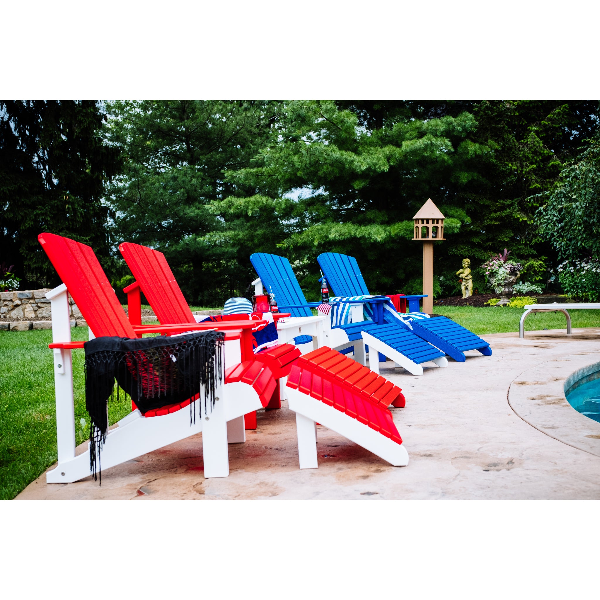 LuxCraft Deluxe Adirondack Chair – Outdoor Poly Lounge Chair (PDAC)