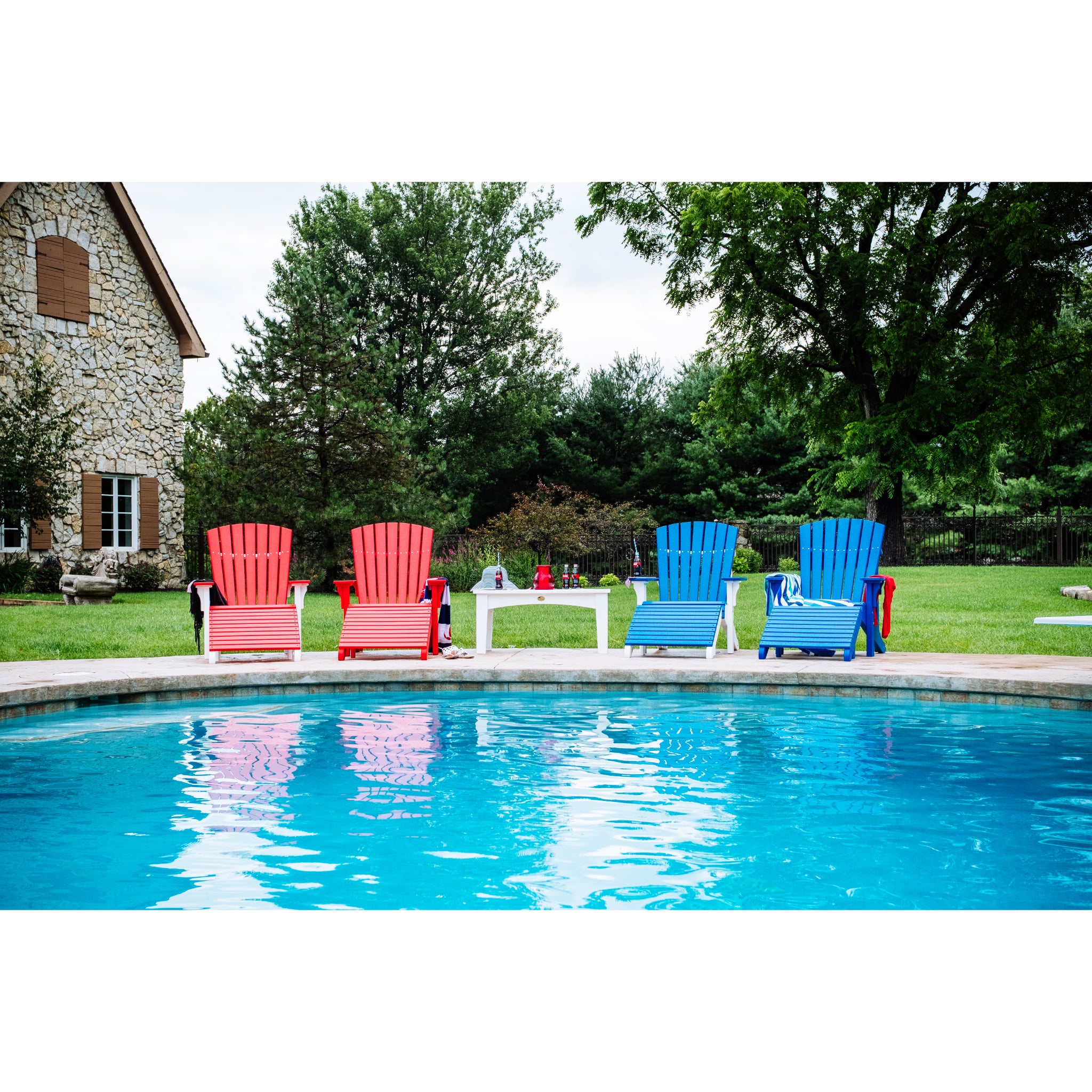 LuxCraft Deluxe Adirondack Chair – Outdoor Poly Lounge Chair (PDAC)