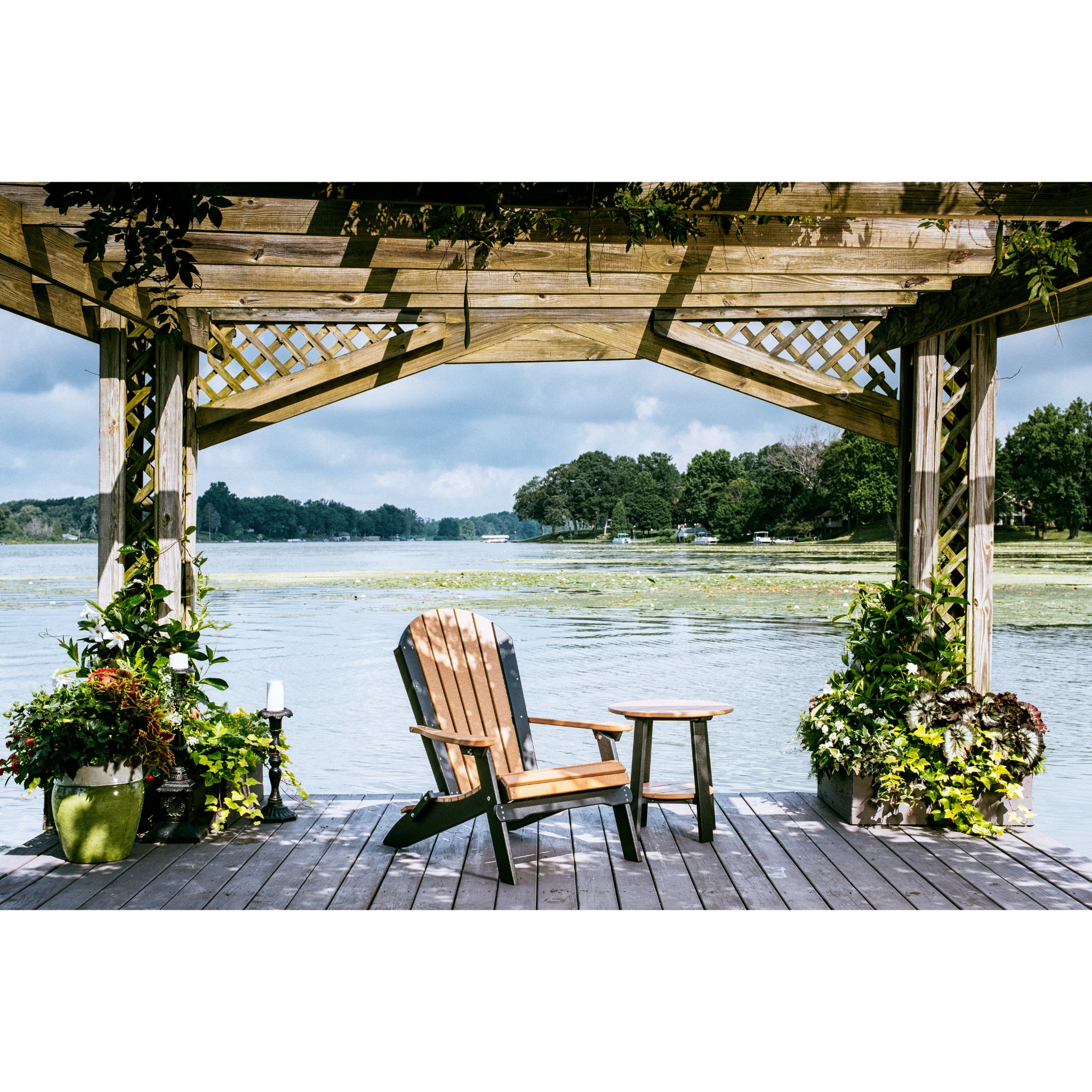 LuxCraft Folding Adirondack Chair – Outdoor Poly Folding Lounge Chair (PFAC)