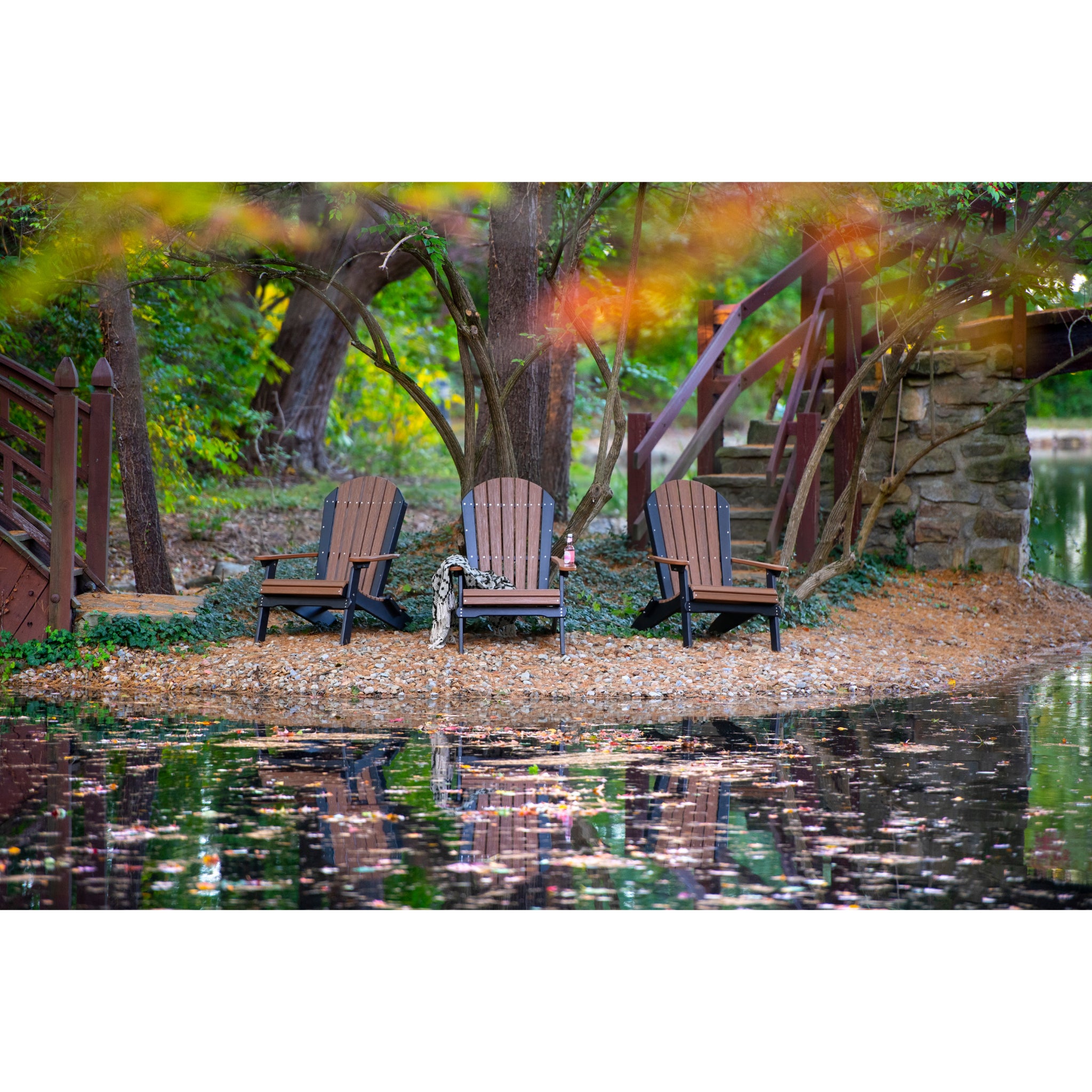 LuxCraft Folding Adirondack Chair – Outdoor Poly Folding Lounge Chair (PFAC)