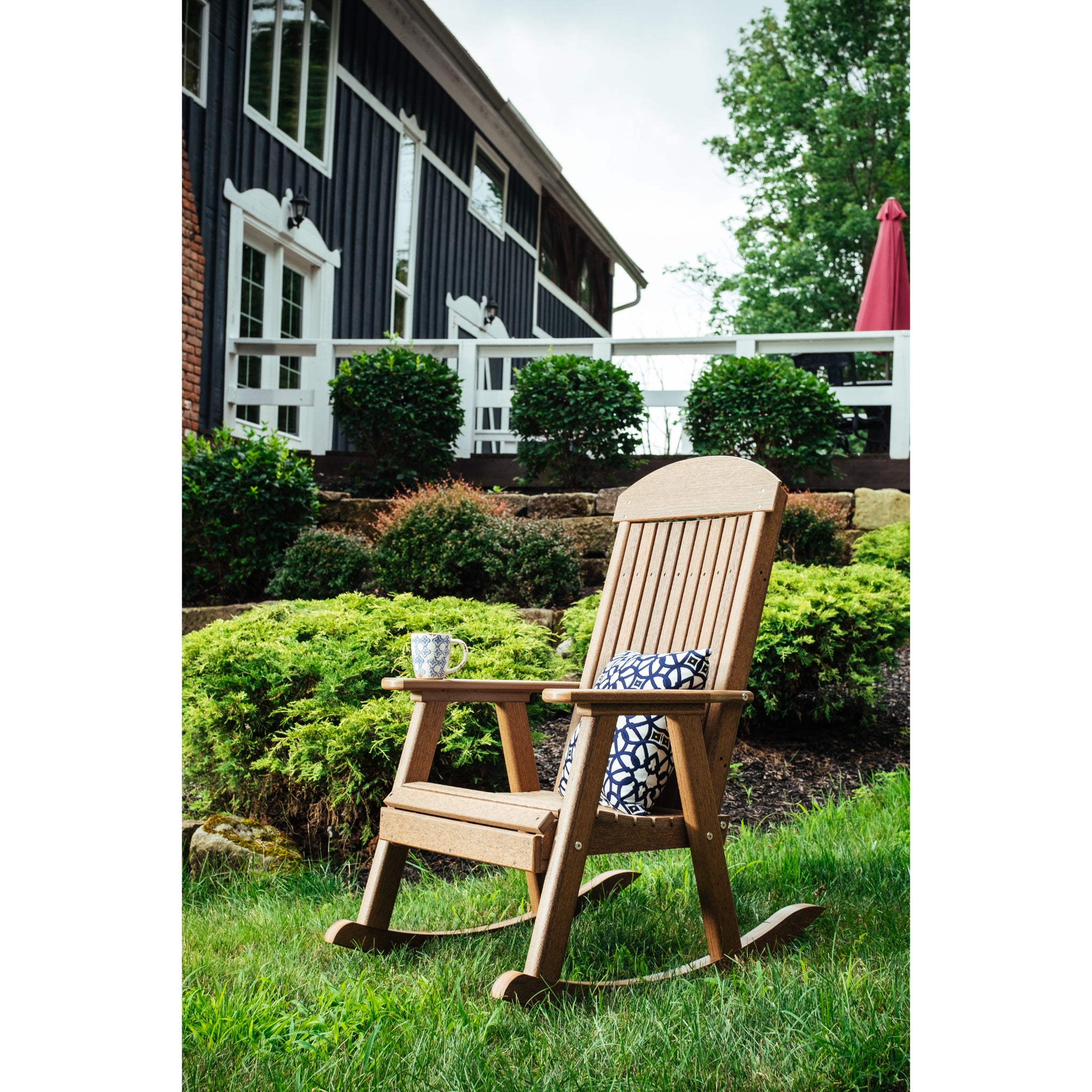 LuxCraft Porch Rocker – Outdoor Poly Rocking Chair (PPR)