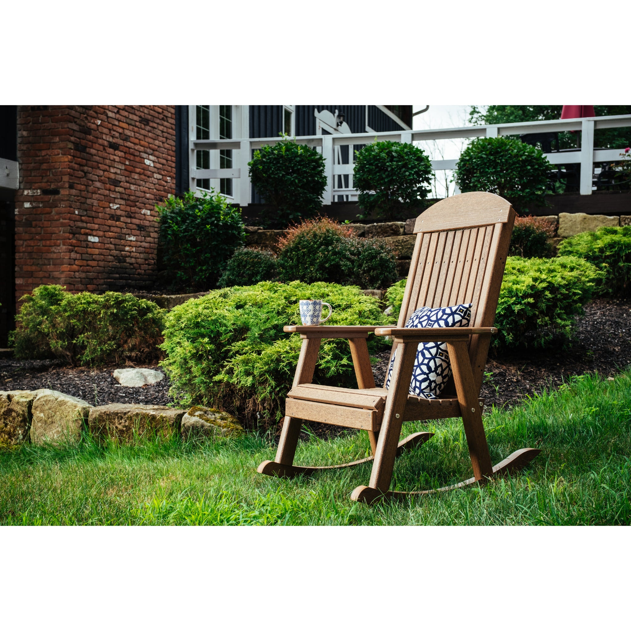 LuxCraft Porch Rocker – Outdoor Poly Rocking Chair (PPR)