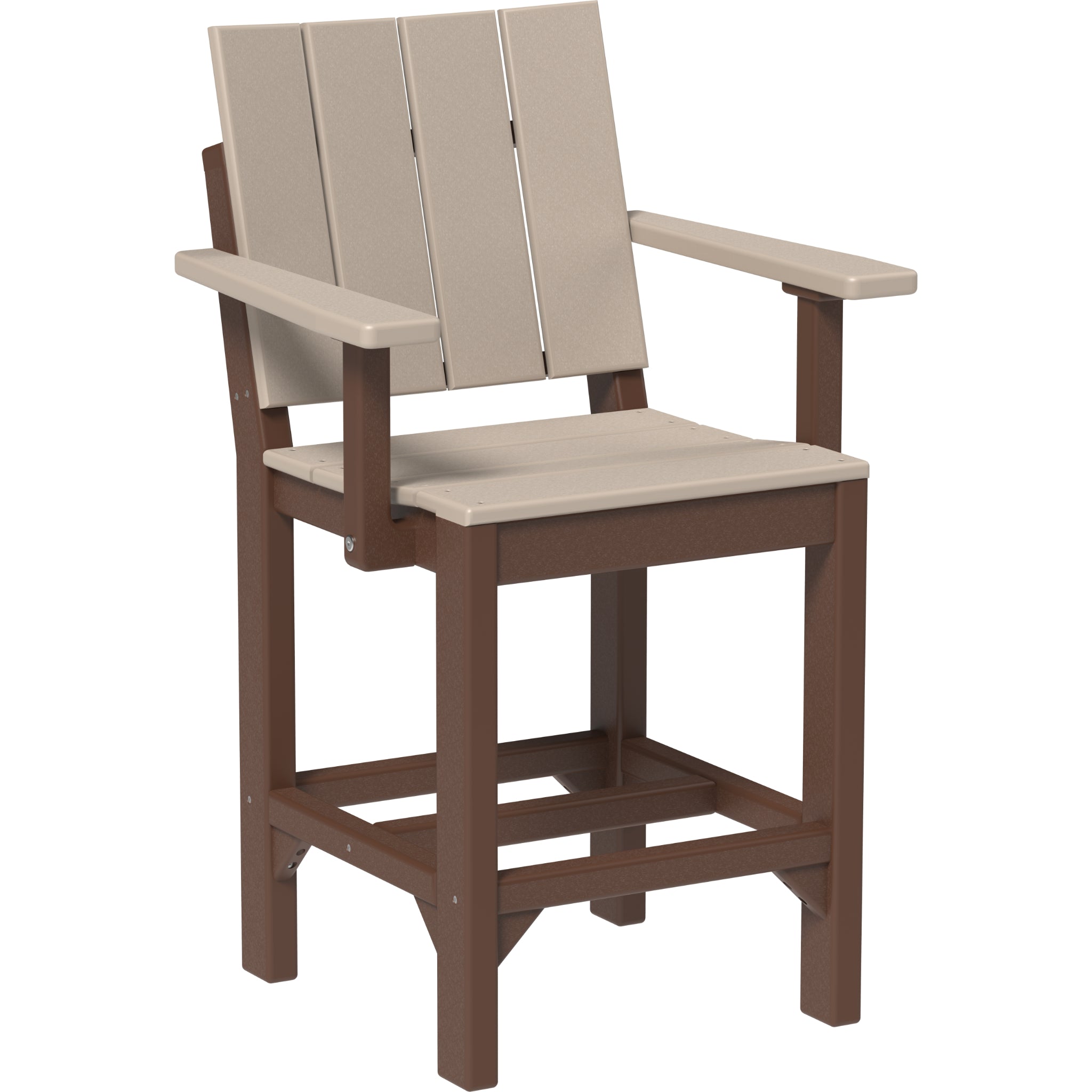 LuxCraft Urban Arm Chair – Outdoor Poly Counter Height Chair (UARC)