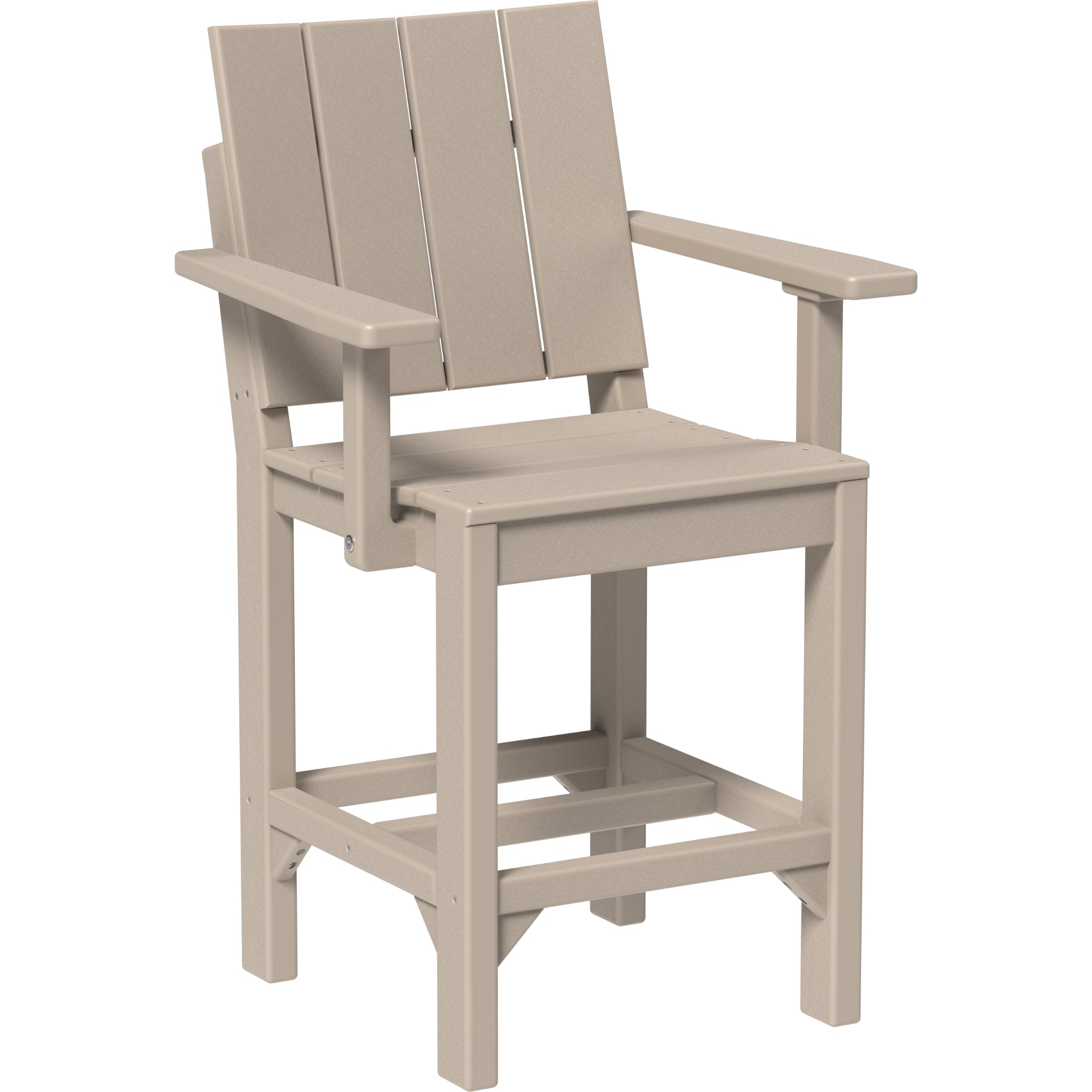 LuxCraft Urban Arm Chair – Outdoor Poly Counter Height Chair (UARC)