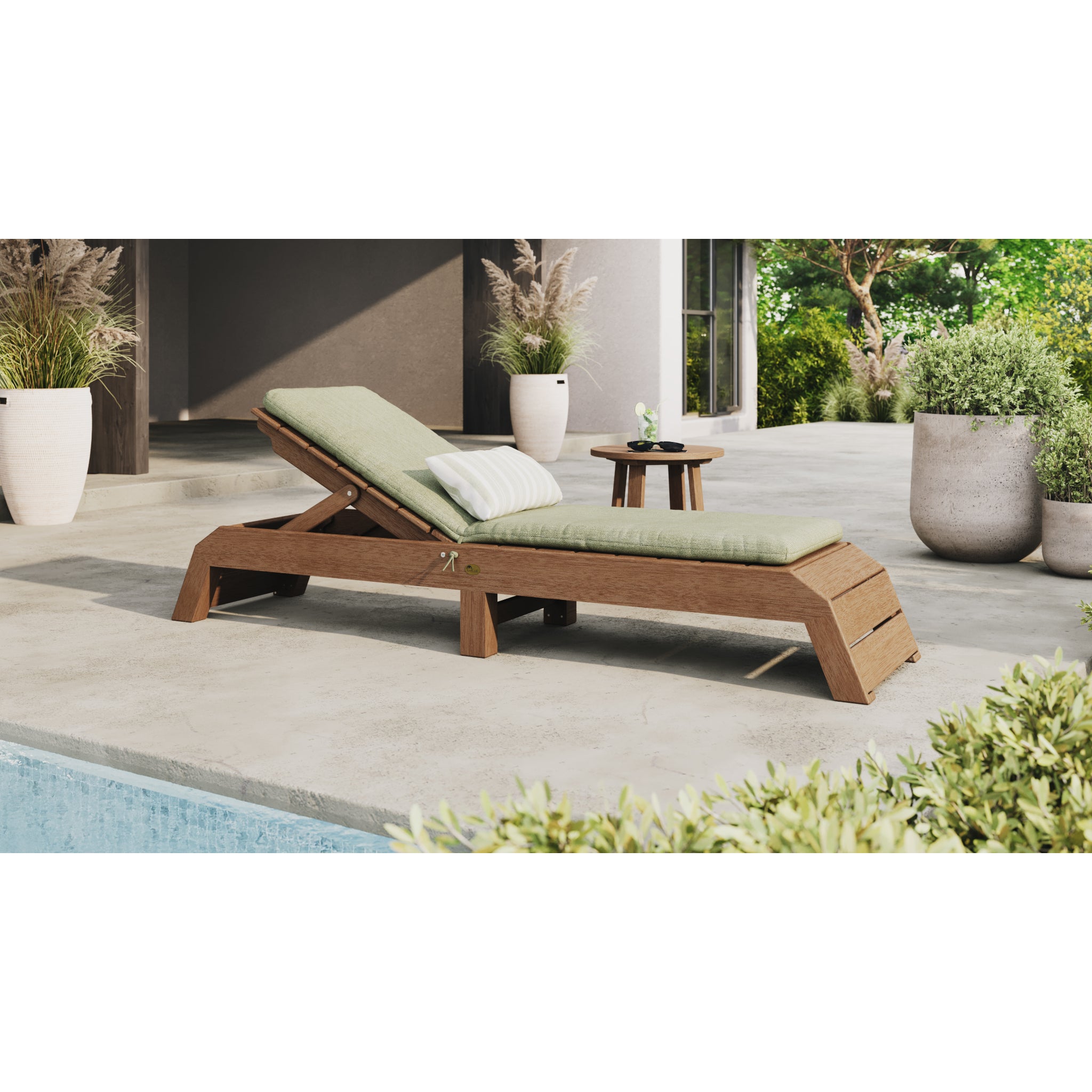 LuxCraft Urban Chaise Lounge – Outdoor Poly Poolside Lounger (UCL)
