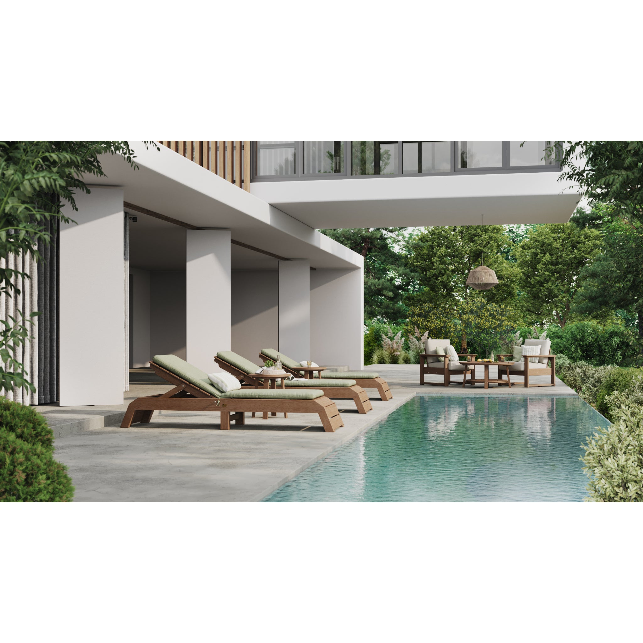 LuxCraft Urban Chaise Lounge – Outdoor Poly Poolside Lounger (UCL)