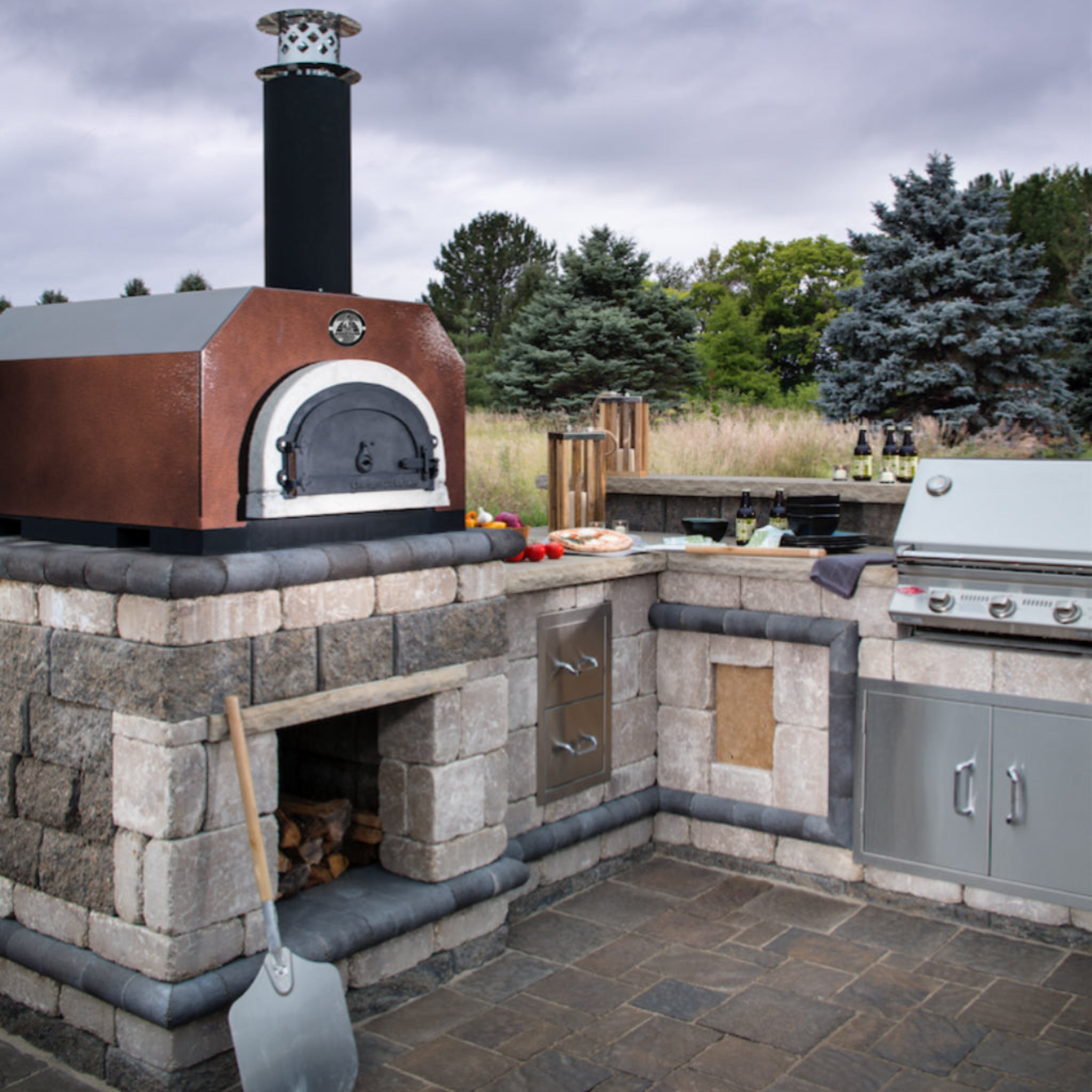 Chicago Brick Oven CBO-750 Countertop Wood Fired Pizza Oven CBO-O-CT-750