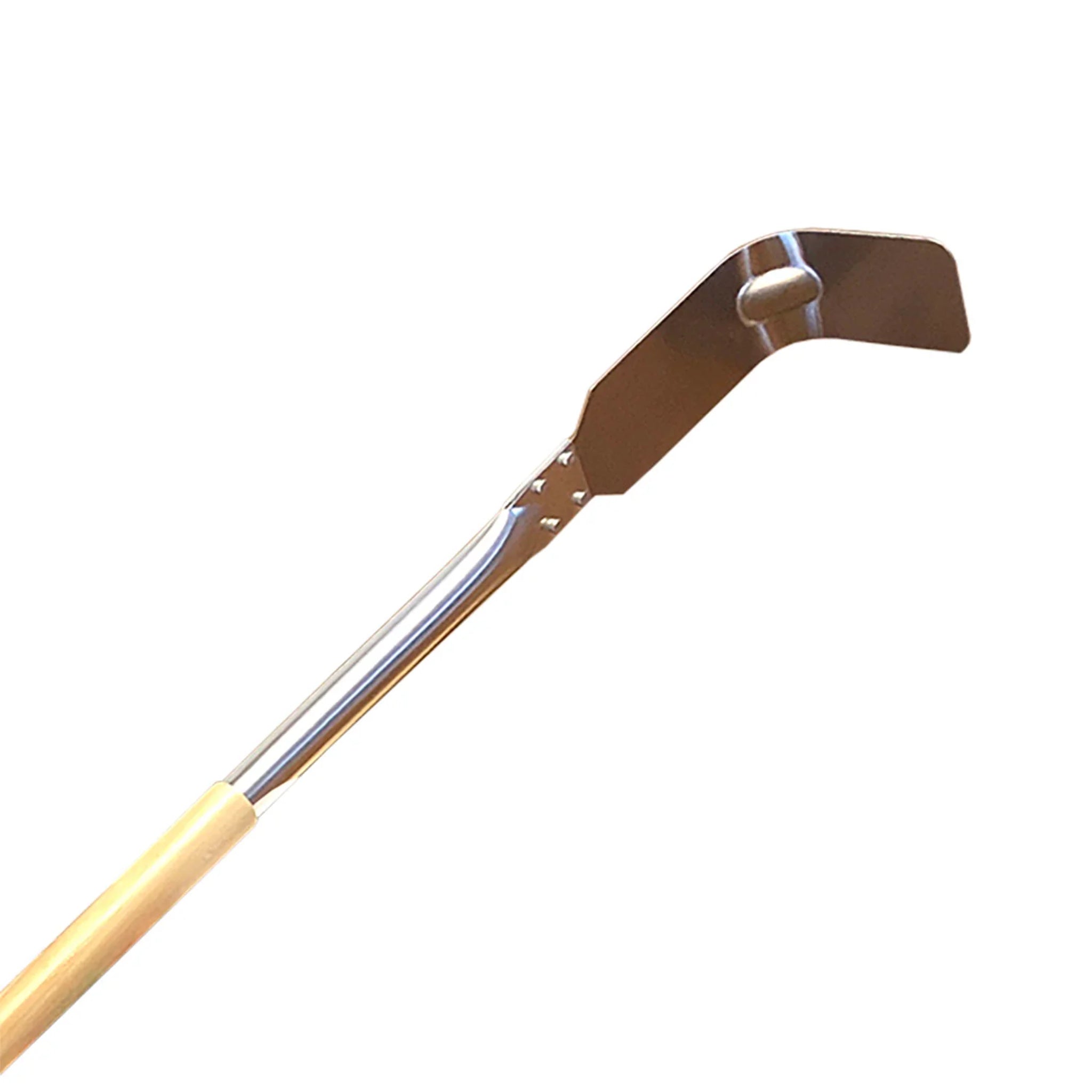 Chicago Brick Oven Stainless Steel Ash Hook with Wooden Handle (Length 50") CBO-A-PZA-ASH-HOOK